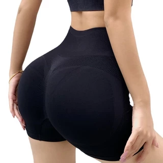 Quần Tập Gym Nữ Ngắn Legging Đùi FITCAN Quần Tập Yoga Nữ Cạp Cao Chun Mông Thun Có Viền Co Giãn Q17