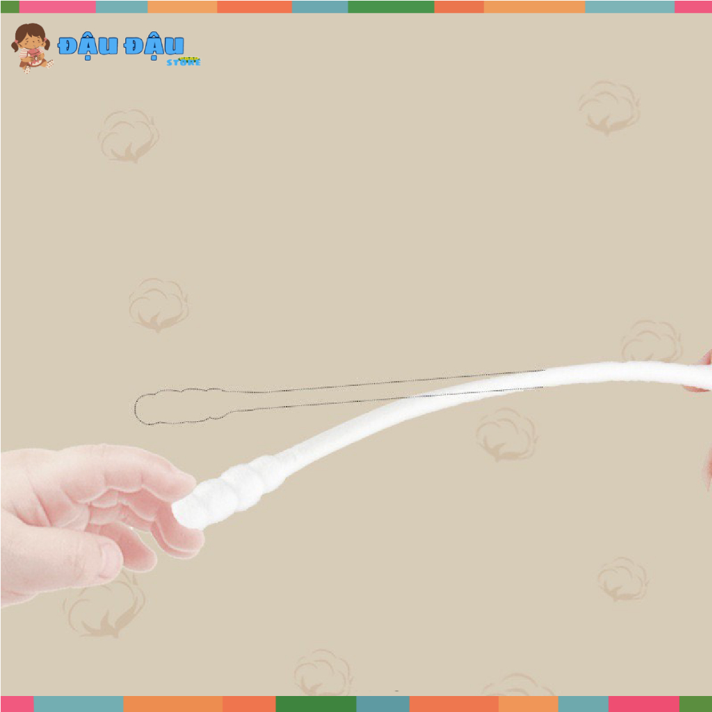 Tăm bông Misuta cho trẻ em  kháng khuẩn ( hộp 200 - 400 que lõi giấy) cho bé sơ sinh ngoáy tai, mũi Đậu Đậu Store