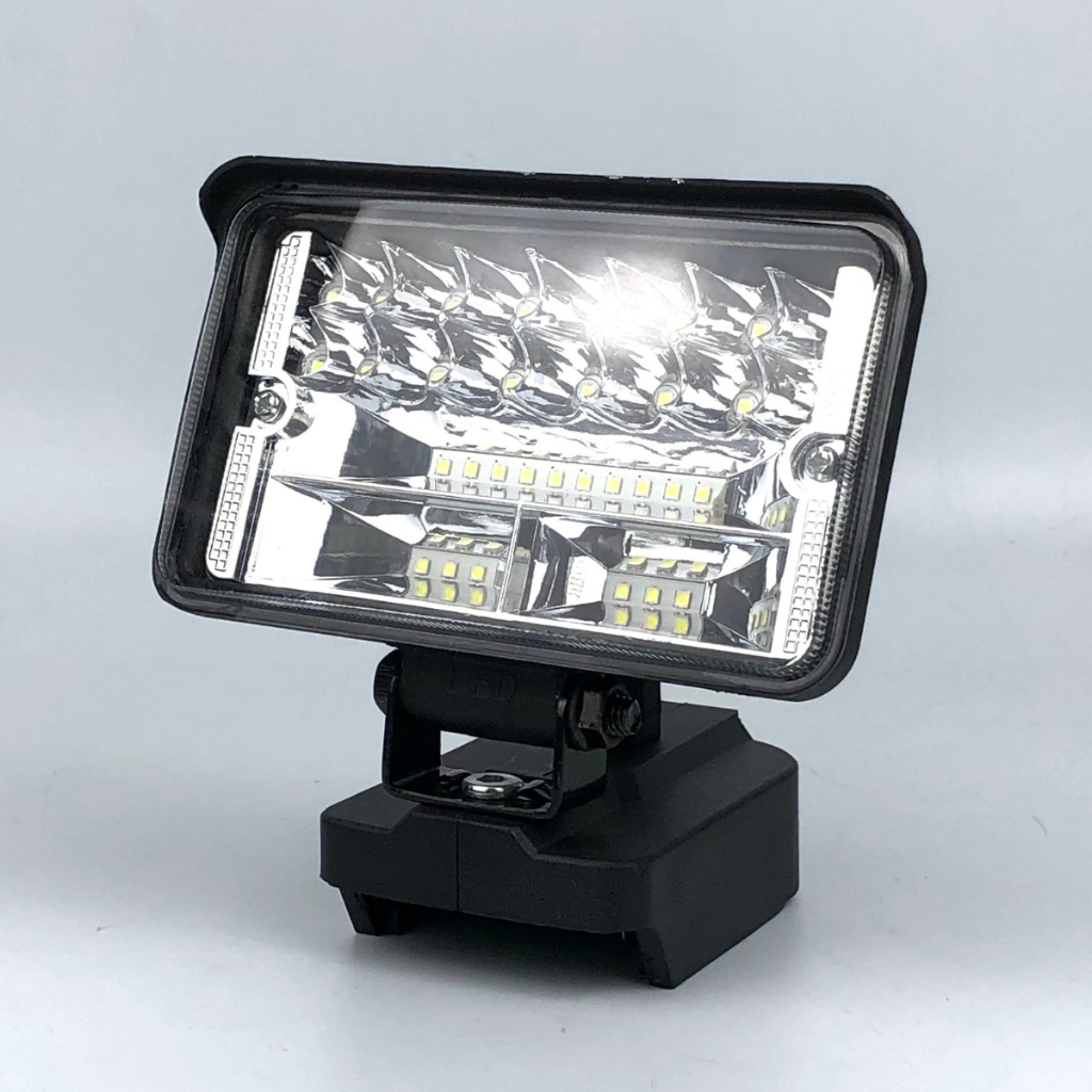 Đèn pin led 30 bóng dùng pin Makita chân pin phổ thông 4cm thiết kế bi cầu chiếu xa