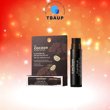 Son tẩy da chết môi thỏi cà phê Đắk Lắk Cocoon loại tế bào chết, dưỡng ẩm mềm đôi môi, giảm khô - 5g [lip, lips, stick]