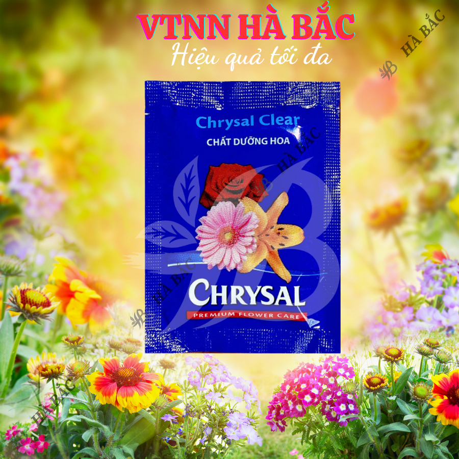 [COMBO 2 GÓI] Dưỡng Hoa Lâu Tàn Chrysal - Chất dưỡng hoa tươi lâu dành cho hoa bình, không hư nước (gói 5 gram)