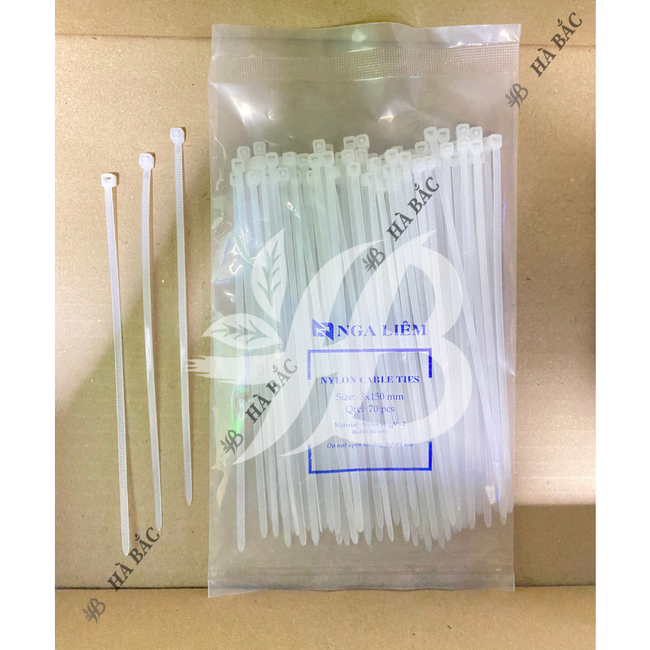Dây Rút Nhựa trắng nhiều kích thước (40 sợi) - dây thít nhựa cố định cành, cột giàn làm vườn