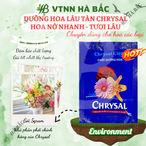 Dưỡng Hoa Lâu Tàn Chrysal - Chất dưỡng hoa tươi lâu dành cho hoa bình, không hư nước (gói 5 gram)