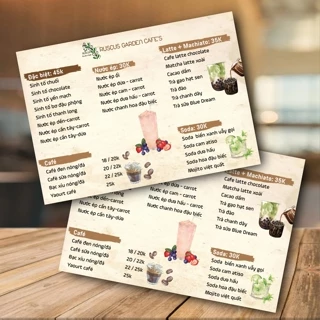 Giá treo menu - standee size A6 decor cà phê nhà hàng - LUXI decor