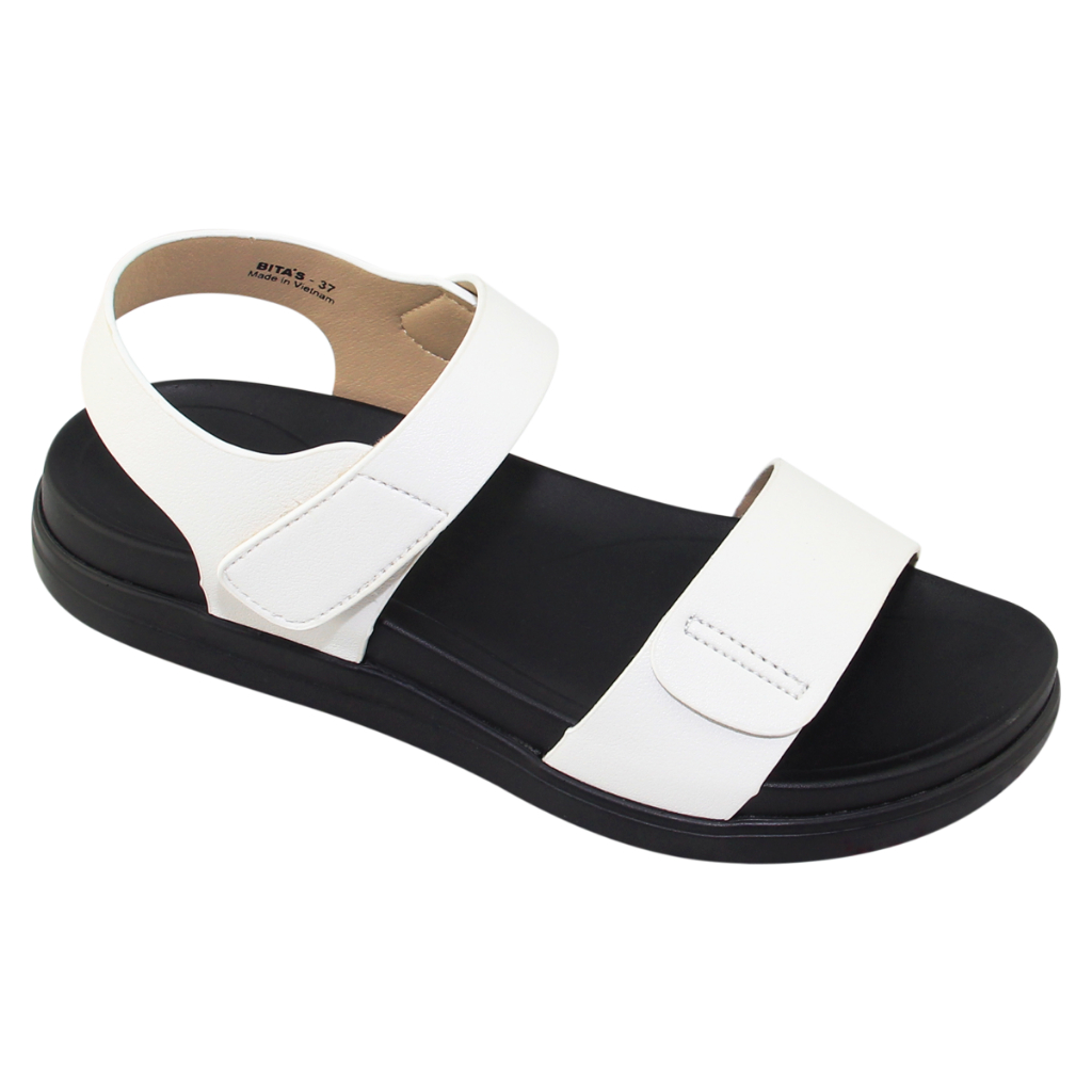 Ảnh Sandal đế bằng nữ Bita's SHANA.01 (Đen + Trắng + Vàng bò + Vàng) 3