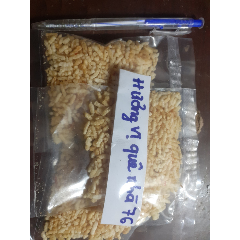 Cơm Rang hay Cốm Rang Món Ăn Vặt tuổi thơ (cốm) rang mắm ớt tỏi, Mặn Mặn