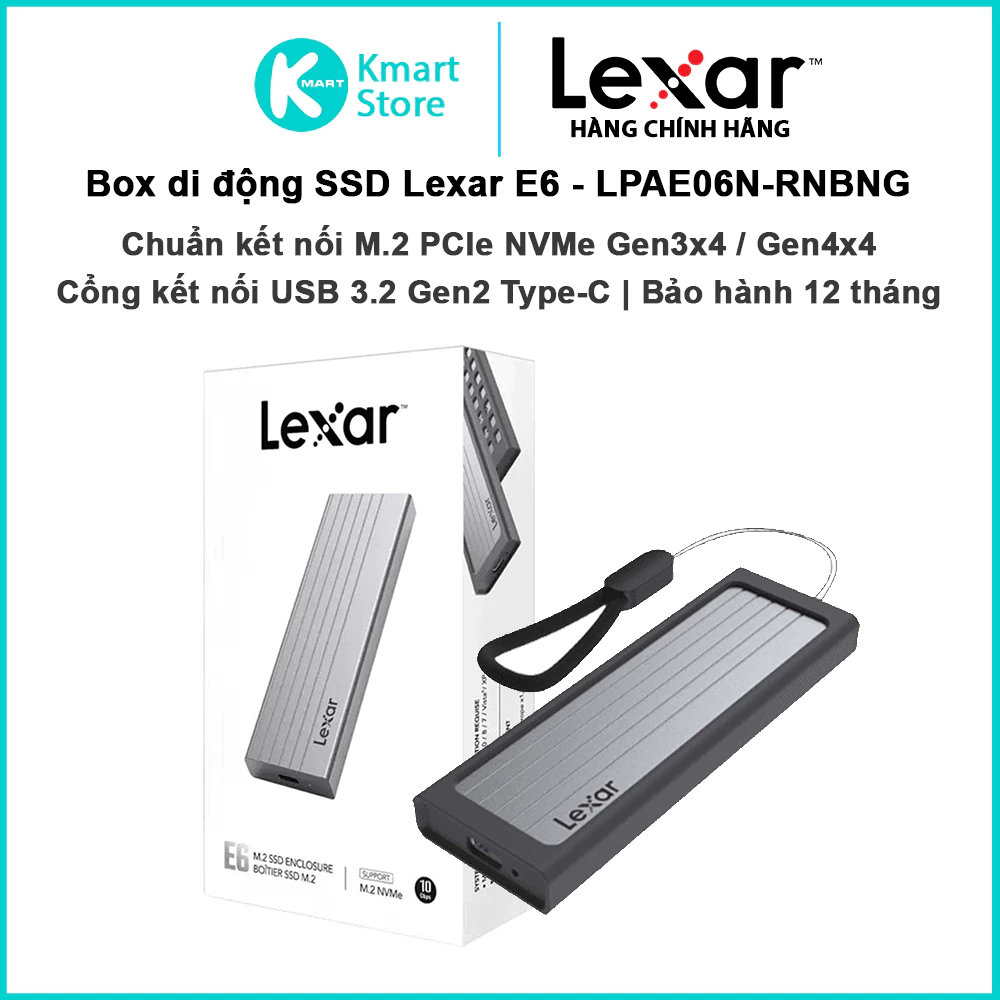 Box SSD di động Lexar E6 NVMe