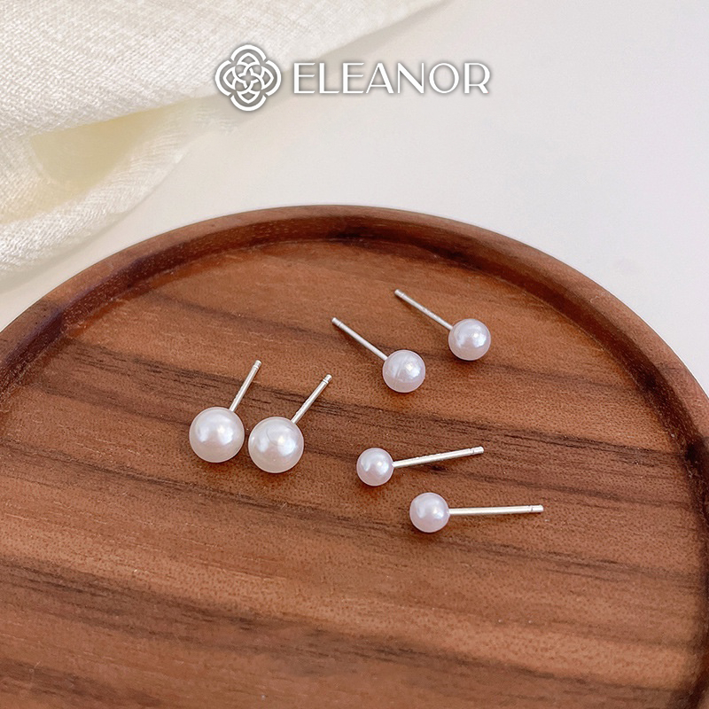 Bông tai chuôi bạc 925 Eleanor Accessories ngọc trai nhân tạo phụ kiện trang sức khuyên tai nữ 3364