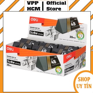 [Combo 3 Cục] Tẩy Gôm Đen DELI Tam Giác H01720 cục gôm xóa chì màu đen 4B
