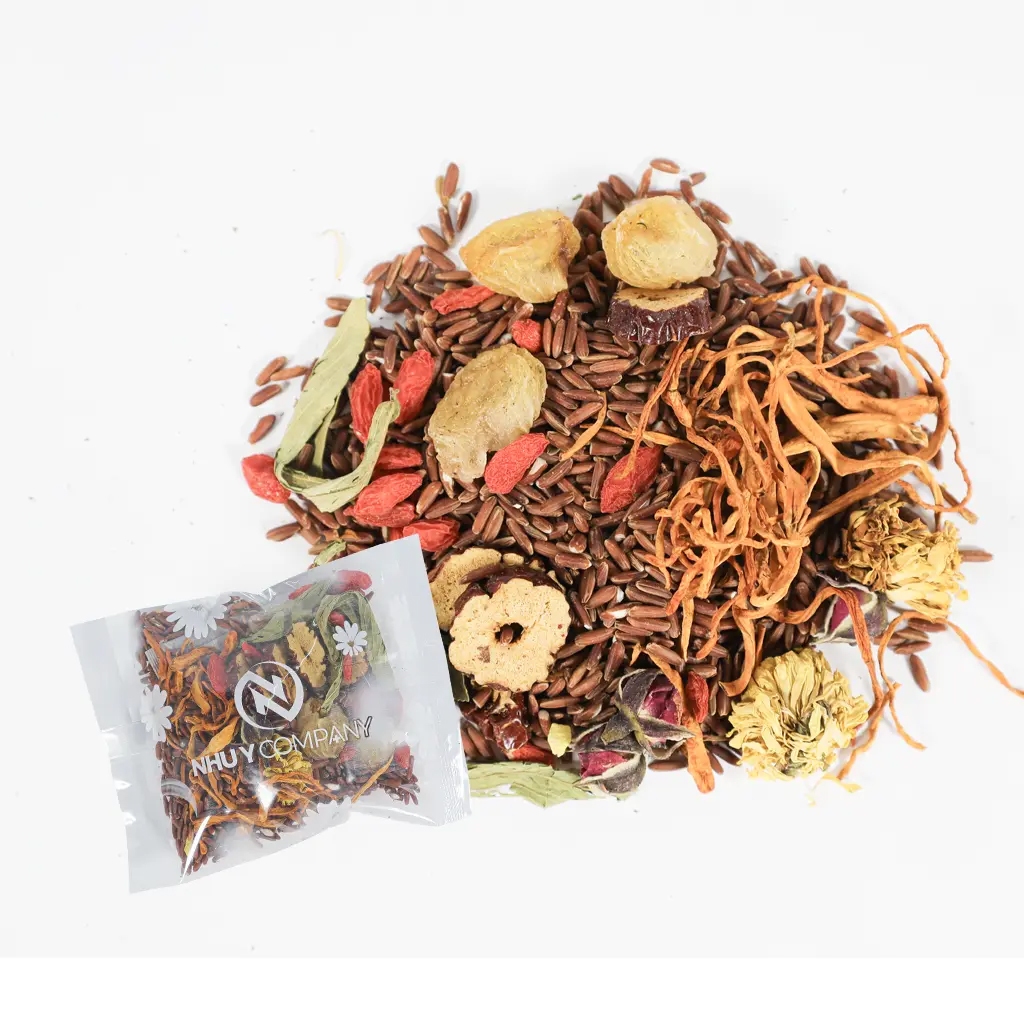 Detox Bát Mộc trà Như Ý thanh nhiệt dưỡng nhan với 8 loại thảo mộc thiên nhiên (Bịch 15 túi/35gr)