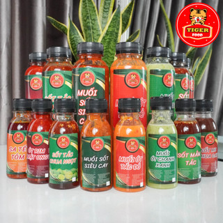 Topping tổng hợp bánh tráng siêu ngon TIGER FOOD Tóp mỡ,hành phi,khô gà,khô bò,sốt tắc,sốt me,bơ béo - Đồ ăn vặt Snack
