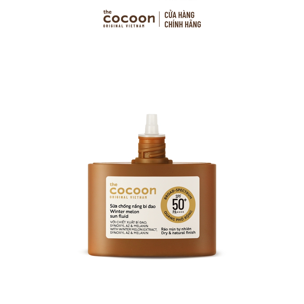 MINI SIZE - HÀNG TẶNG KHÔNG BÁN - Combo 2 Sữa chống nắng bí đao - Ráo mịn tự nhiên SPF 50+, UVA-PF 62.6 Cocooon 15ml