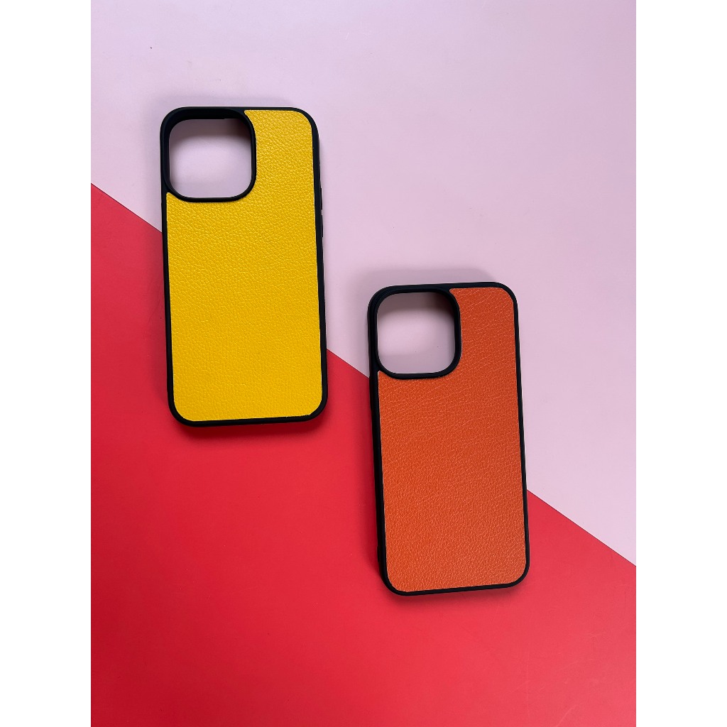 Ốp da iphone màu Cam và Vàng