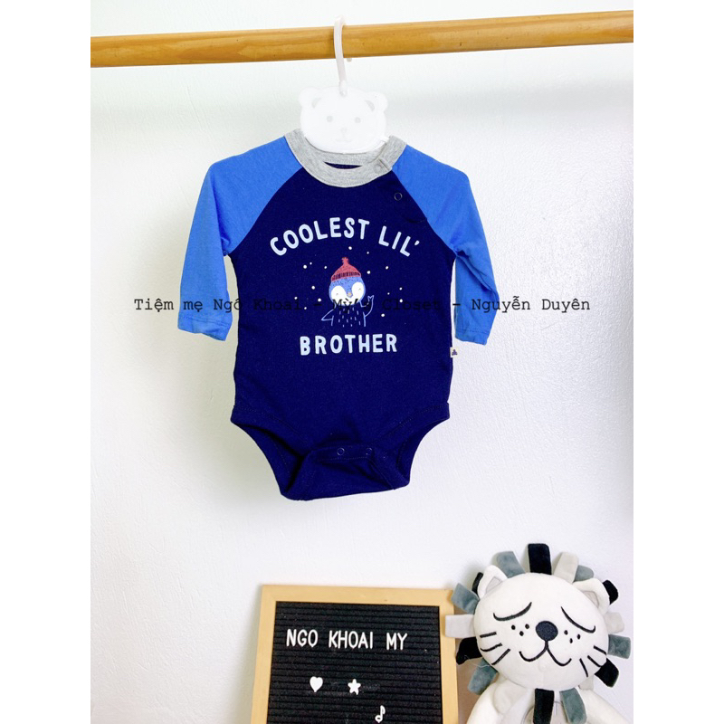 [MD68] ❤️ 6-12/12-18m❤️ body suit/ áo liền thân dài tay xuất xịn cho bé trai NGÔ KHOAI MỲ