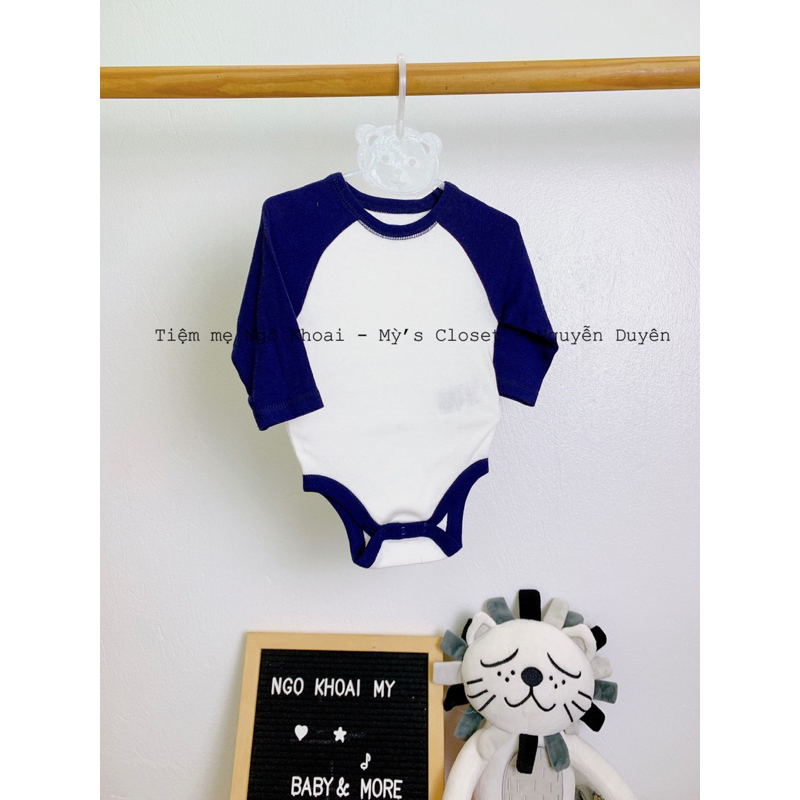 [MD68] ❤️ 6-12/12-18m❤️ body suit/ áo liền thân dài tay xuất xịn cho bé trai NGÔ KHOAI MỲ