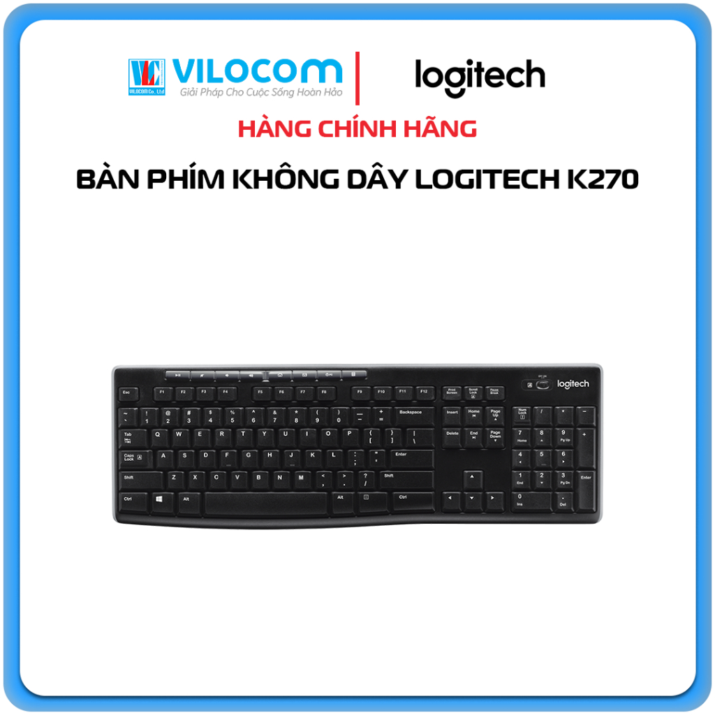 Bàn Phím Không Dây Logitech K270 HÀng ChÍnh HÃng Shopee Việt Nam 8074