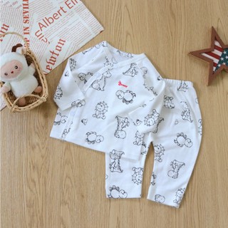 Bộ sơ sinh cúc chéo bé trai Bunny chất thun cotton size 3-10kg