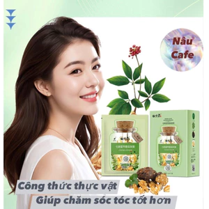 Thuốc Nhuộm Tóc Hộp 10 gói, Dầu Gội Phủ Màu Thảo Dược Chiết Xuất Nhiều Tinh Chất Thực Vật Bền Màu