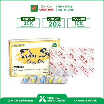 Viên uống Trần Bì Công Đức hỗ trợ giảm nguy cơ viêm loét dạ dày, tá tràng - Lương y Nguyễn Công Đức