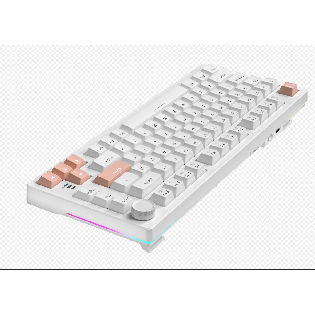 Bàn phím cơ DAREU EK75 WHITE - Led Trắng (2 sides RGB strip, DareU ...