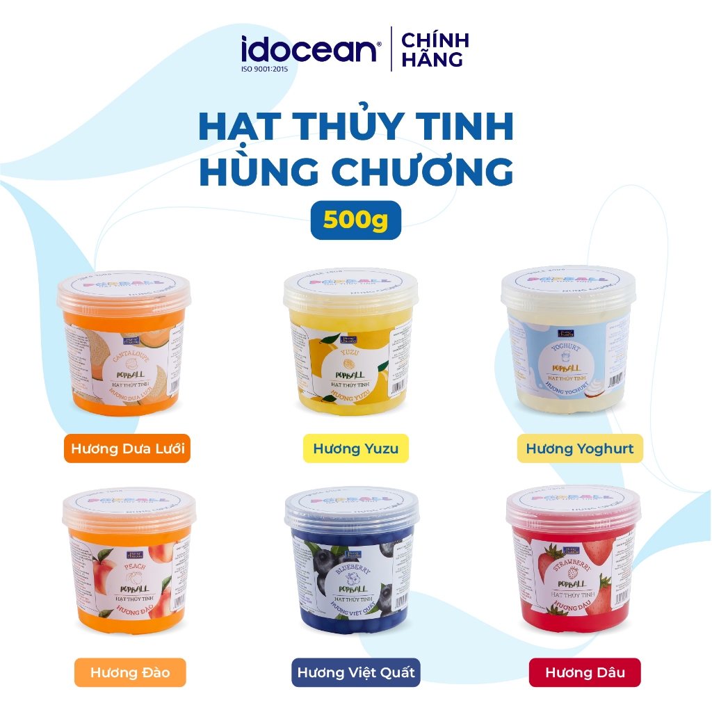 Hạt thủy tinh Hùng Chương hương trái cây 500 G - Hạt poppall, hạt nổ ...