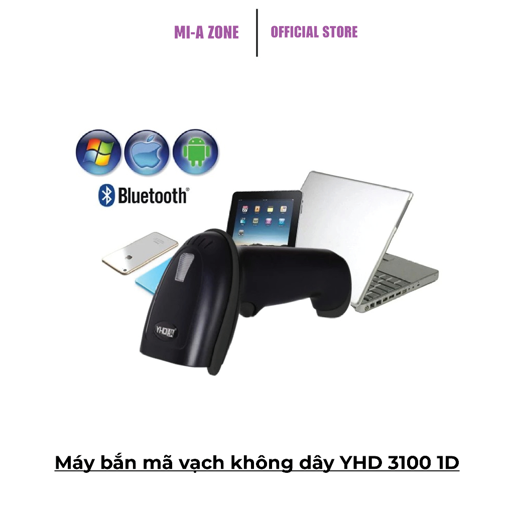 Máy bắn mã vạch không dây YHD 3100 1D Máy Scanner mã vạch kết nối