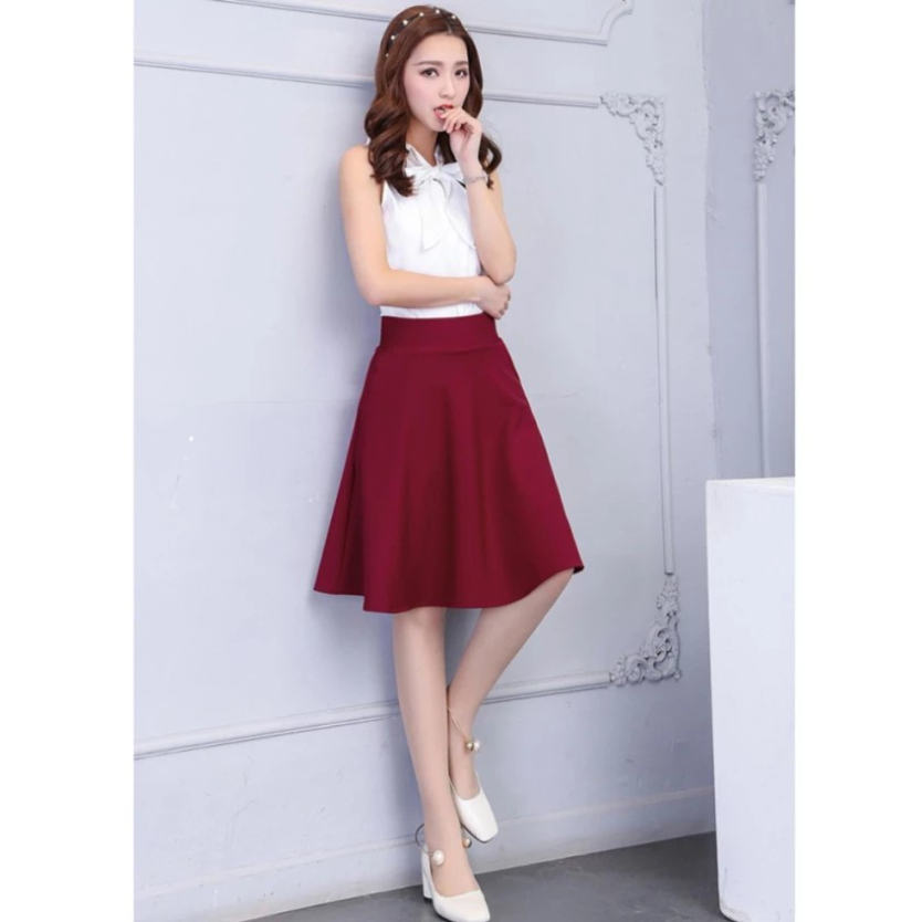 Chân váy xòe bigsize 60cm_Chất liệu vitex_may 1 lớp_CV84
