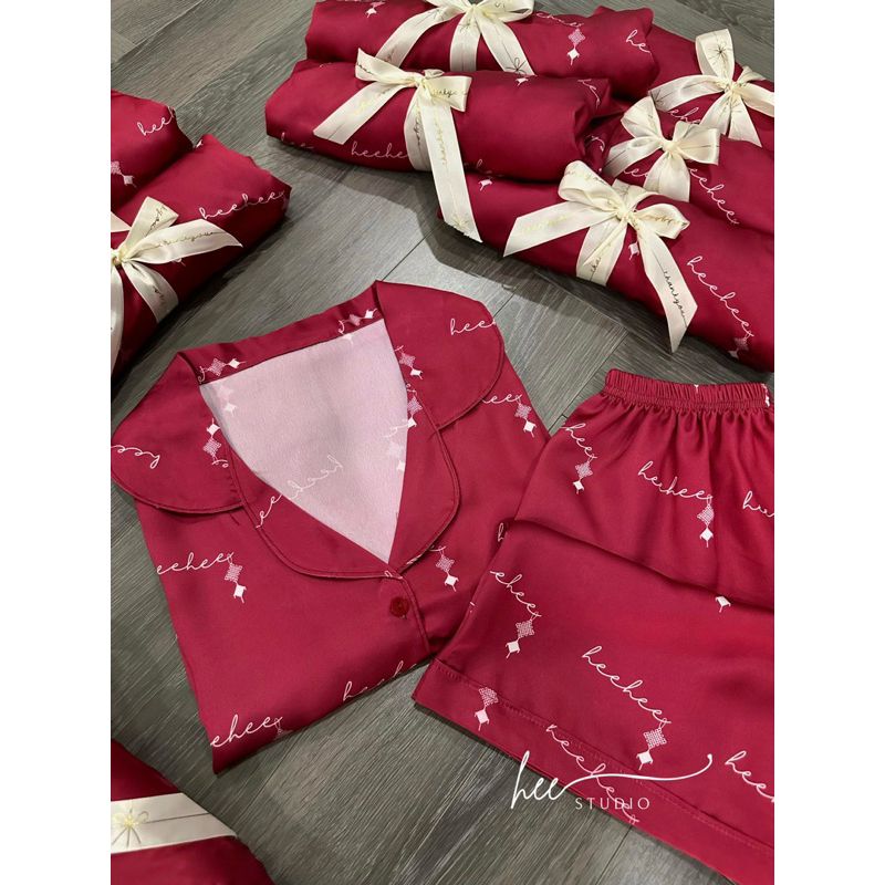 H.E.E - Bộ đồ ngủ PYJAMA thiết kế chất LỤA SATIN mềm mịn, thoáng mát, thấm hút mồ hôi