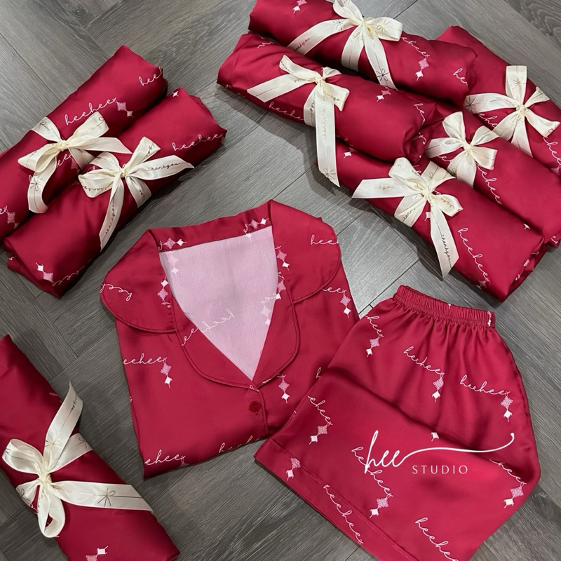 H.E.E - Bộ đồ ngủ PYJAMA thiết kế chất LỤA SATIN mềm mịn, thoáng mát, thấm hút mồ hôi