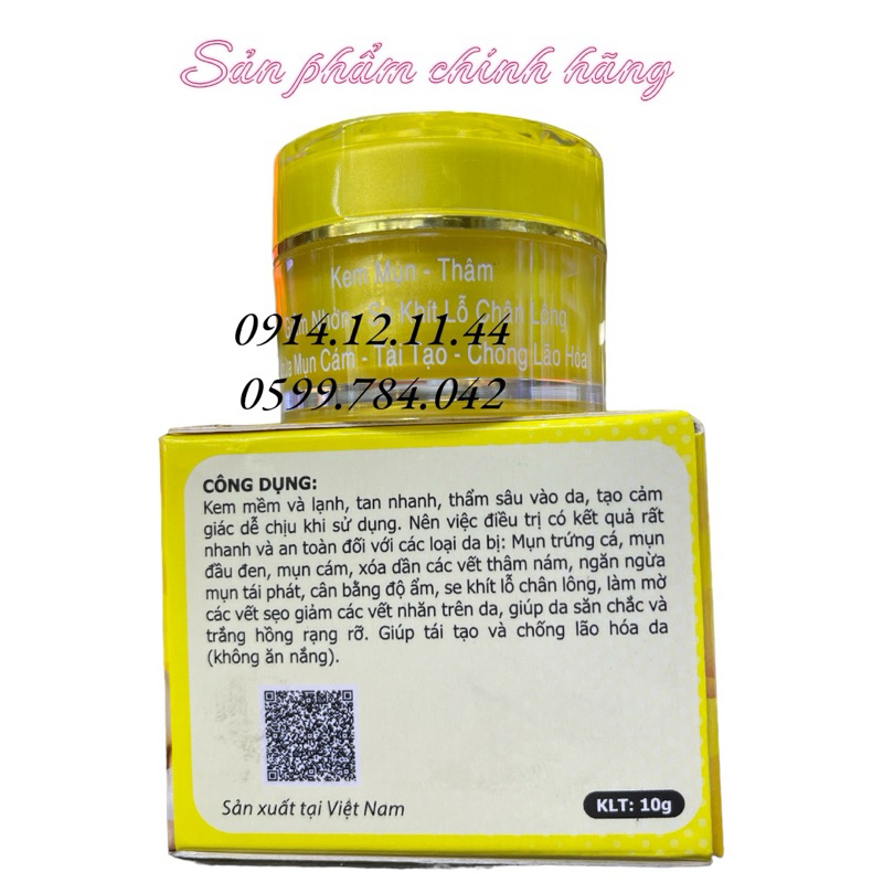 Kem Ova mụn thâm nám trắng da giảm nhờn liền sẹo 10gram