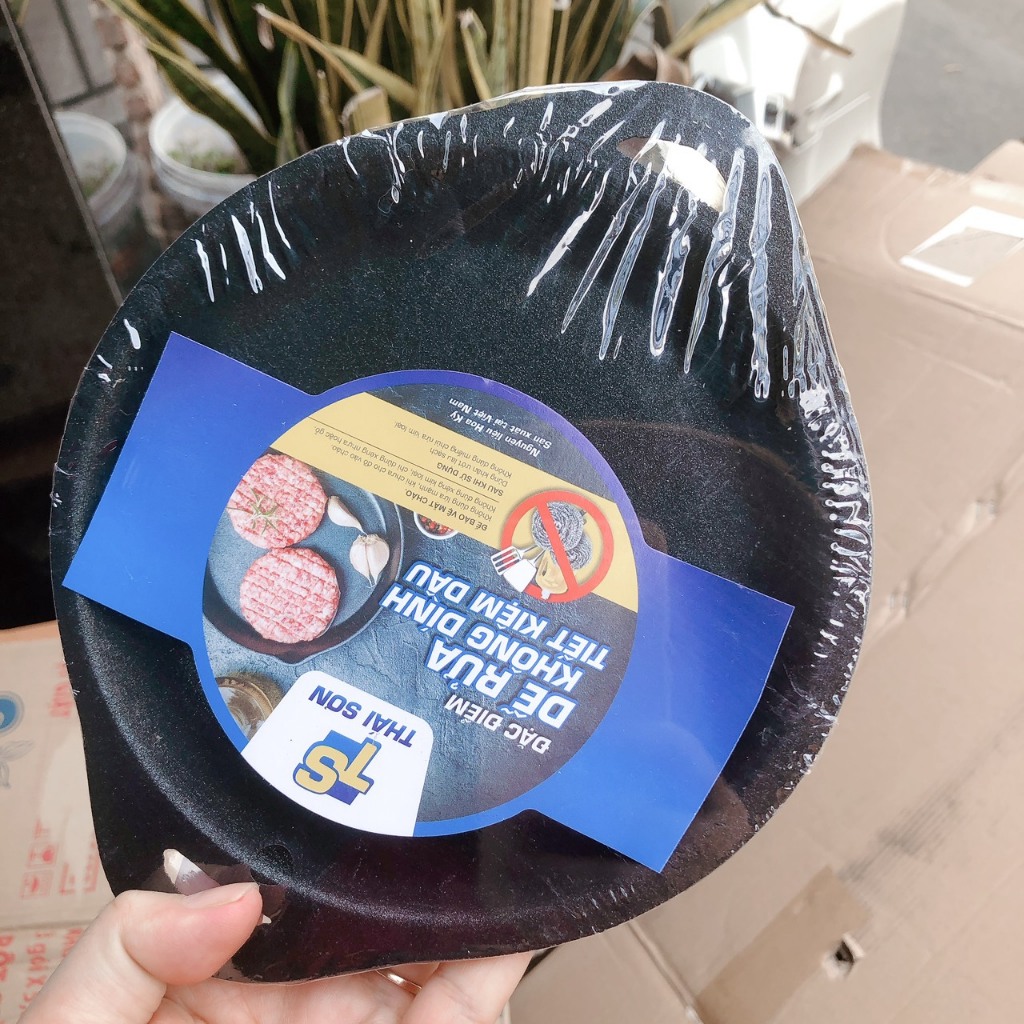 Chảo ốp la, chảo bít tết chống dính Thái Sơn size từ 16cm đến 20cm tiện lợi cho hàng quán làm món bánh mì chảo