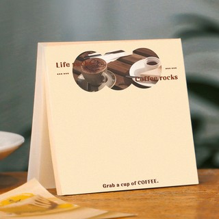 Tệp giấy note ghi chú phong cách vintage Holiday Coffee 100 tờ