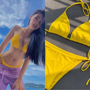 Bikini 2 mảnh áo tắm đồ bơi đi biển bassic nhiều màu ( hàng sẵn )