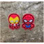 patch vải ủi nhiệt thêu hình thời trang bộ siêu nhân chibi