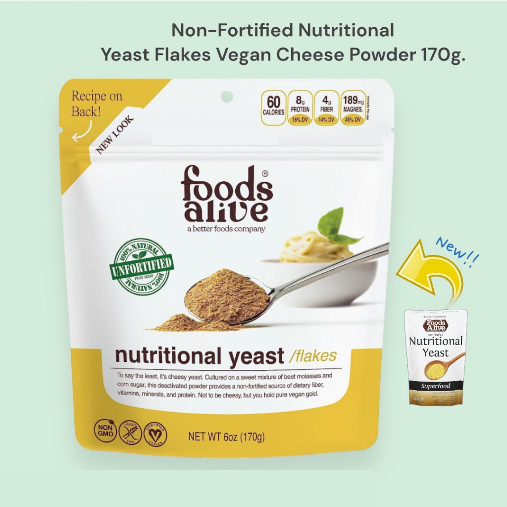 Men dinh dưỡng Foods Alive Unfortified Nutritional Yeast 170g - vitamin ...