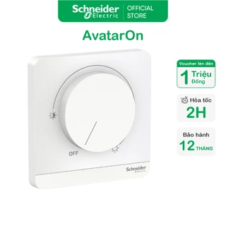 Bộ Dimmer điều chỉnh ánh sáng đèn - Trắng/ Vàng ánh kim - 250VAC dòng Avataron - Schneider Electric - E8331RD250_WE E833