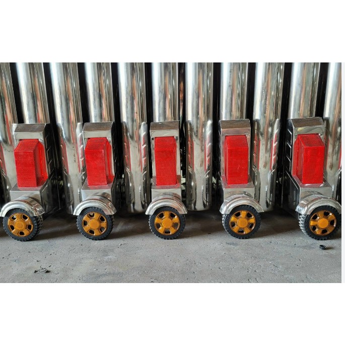 Bánh xe thân cổng xếp nhỏ trục 12mm, bánh xe cao su PA đặc độ bền cao