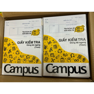Giấy kiểm tra Campus cấp 2 dòng kẻ ngang, giấy kiểm tra cấp 2, giấy kiểm tra dòng kẻ ngang
