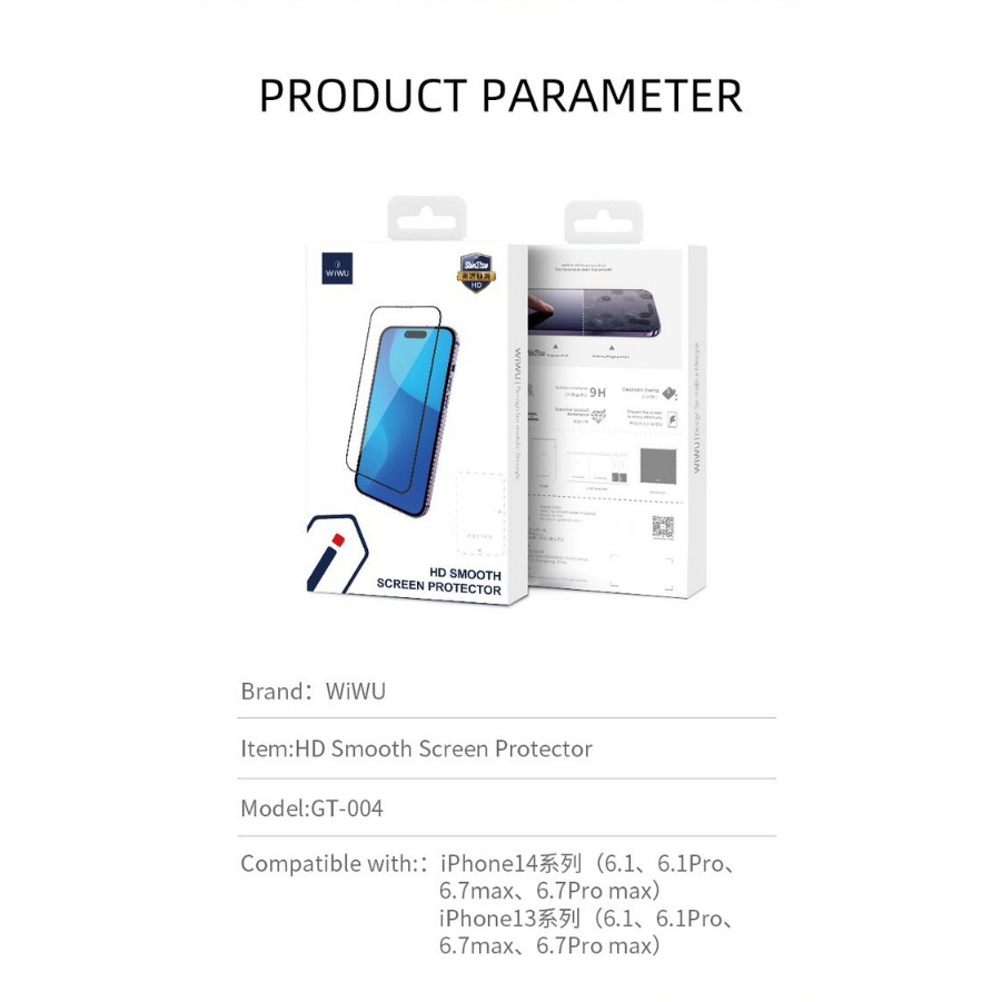 Kính Wiwu HD Smooth Screen Protector CZ-004 cho các đời iphone, chống ...