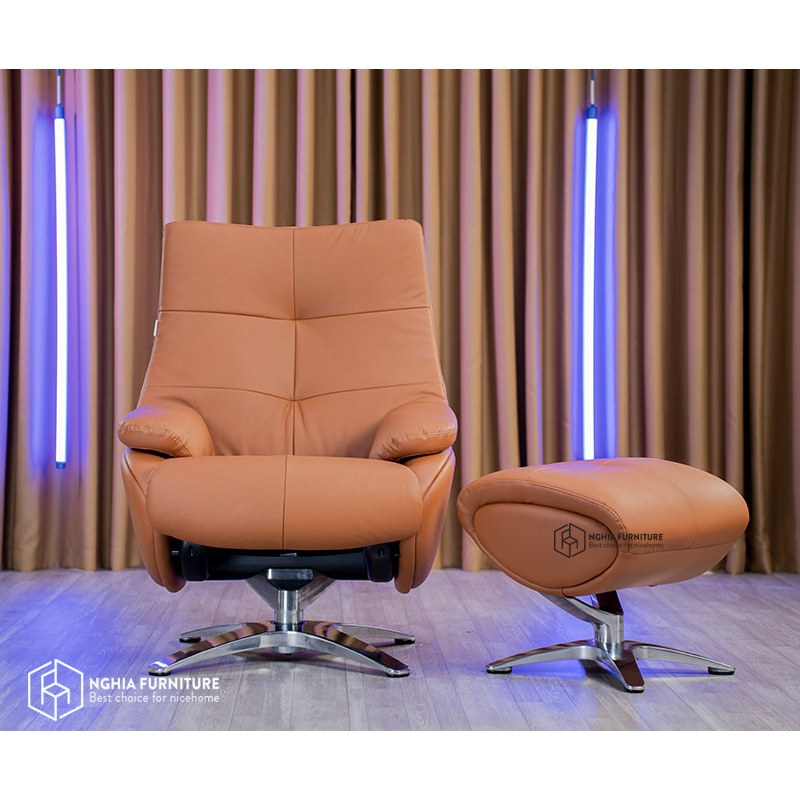 Đánh Giá Ghế Thư Giãn Nghiafurniture Relaxing Chair 03 Da Bò, Ngả 160°, Xoay 360°