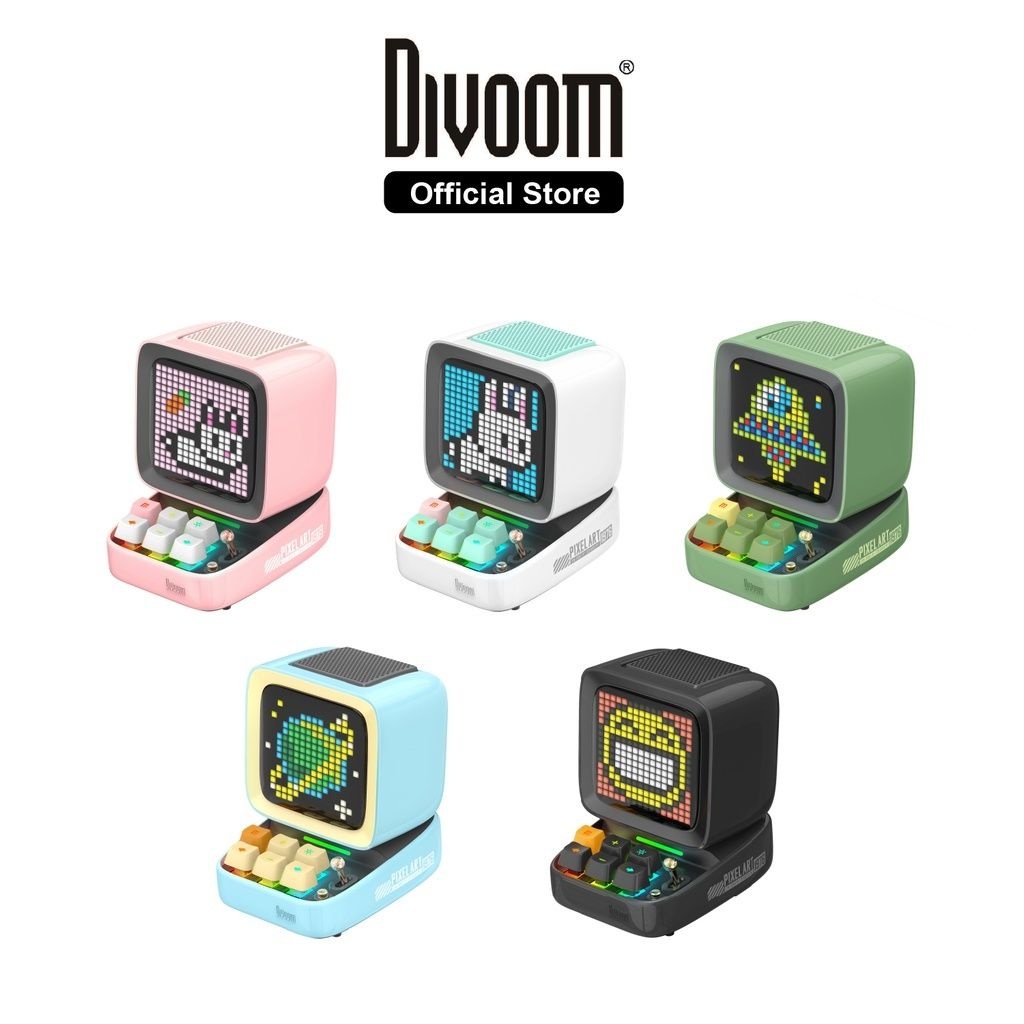 Ảnh Loa Bluetooth để bàn Divoom DiToo 10W/15W, loa bluetooth không dây hiển thị màn hình Led, kiểu dáng máy tính cổ điển 2