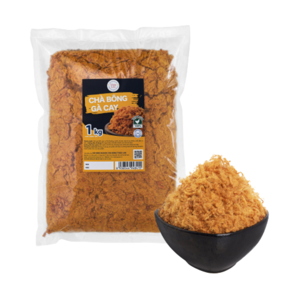 Chà bông gà cay - Chà bông làm bánh túi 1kg Thảo Làn