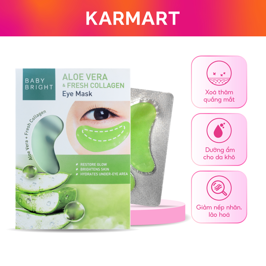 Mặt Nạ Giảm Thâm Quầng Mắt Baby Bright Aloe Vera & Fresh Collagen Eye