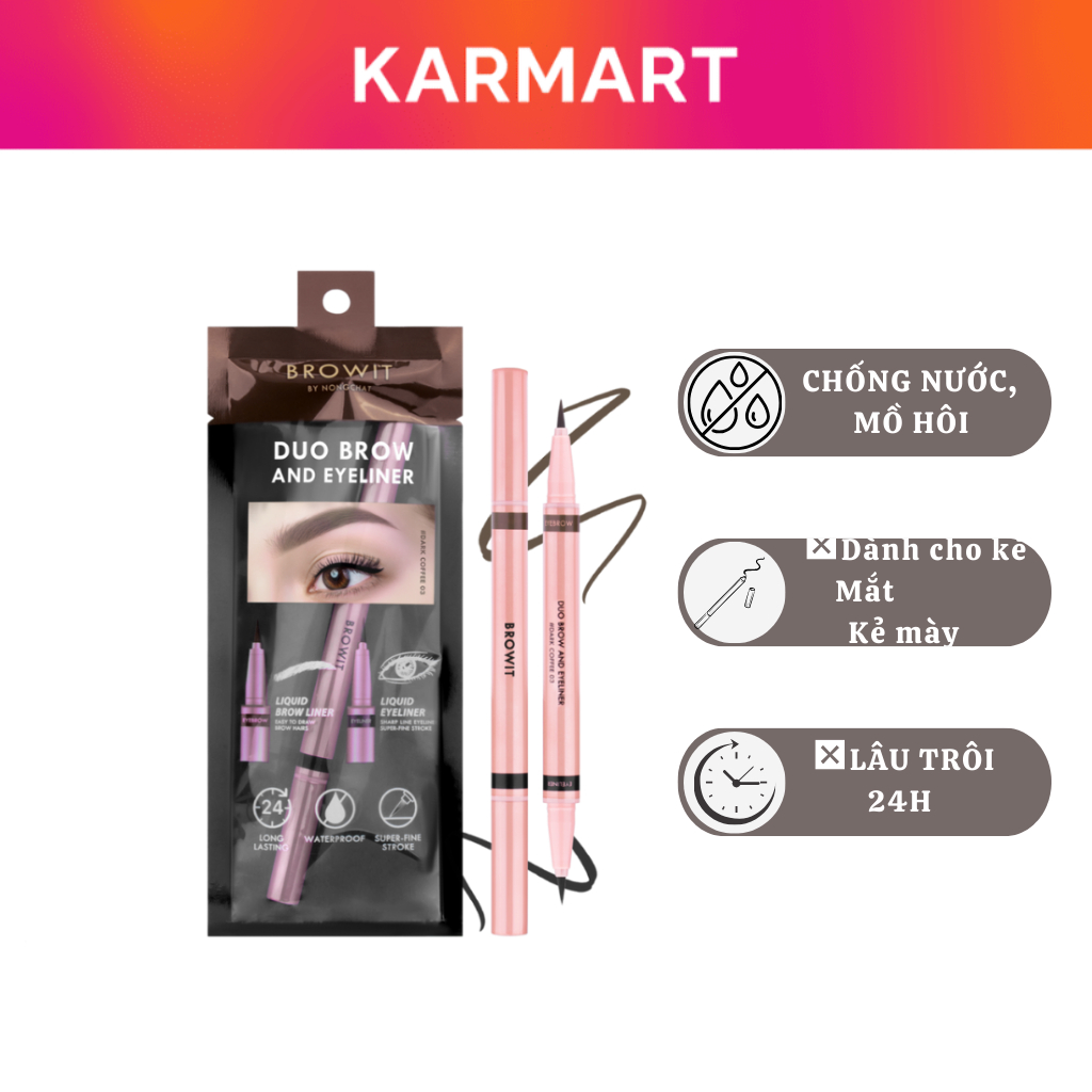 Ảnh Bút Trang Điểm Mắt Và Mày Browit Duo Brow And Eyeliner 3 Colors 0.35ml+0.2ml 1