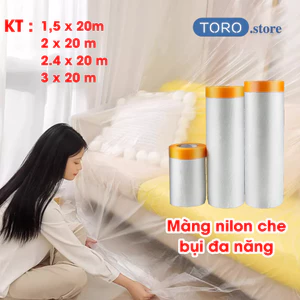 Màng bọc nilon che bụi nội thất đa năng TORO ngăn bụi, bảo vệ nội thất, che sơn, bọc hàng nhiều size tiện lợi