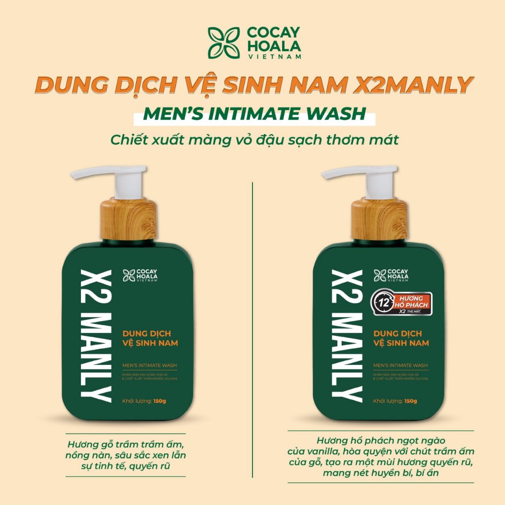 Ảnh Dung Dịch Vệ Sinh Nam Cỏ Cây Hoa Lá X2 Manly - Làm Sạch Vùng Kín Nhẹ Nhàng 150g 1