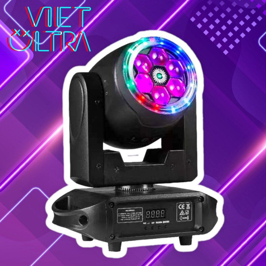 Đèn Moving Beam 6 Mắt Laser Viền Led VIET ULTRA | Shopee Việt Nam