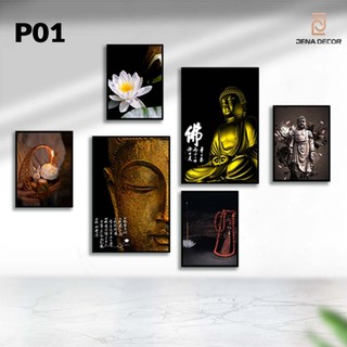 Tranh Treo Tường Phật Giáo-Bộ 6 Tranh Dán Tường