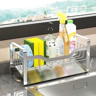 Kệ Inox 304 để đồ rửa chén bát kèm khay hứng nước dốc 45 độ thoát nước tiện lợi