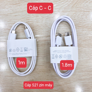 Dây cáp sạc samsung s21 5g zin, dây sạc đầu type c to type c, cáp sạc 2 đầu type c G991